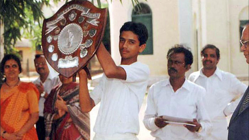 Rahul Dravid in a screen grab from the video.&nbsp;