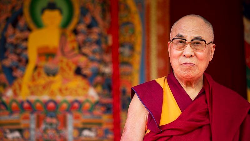 The Dalai Lama before making a speech in southern England on June 29, 2015.&nbsp;