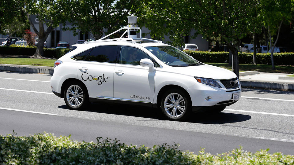 A&nbsp;Google self-driving car goes on a test drive near the Computer History Museum in Mountain View, California. (Photo: AP)