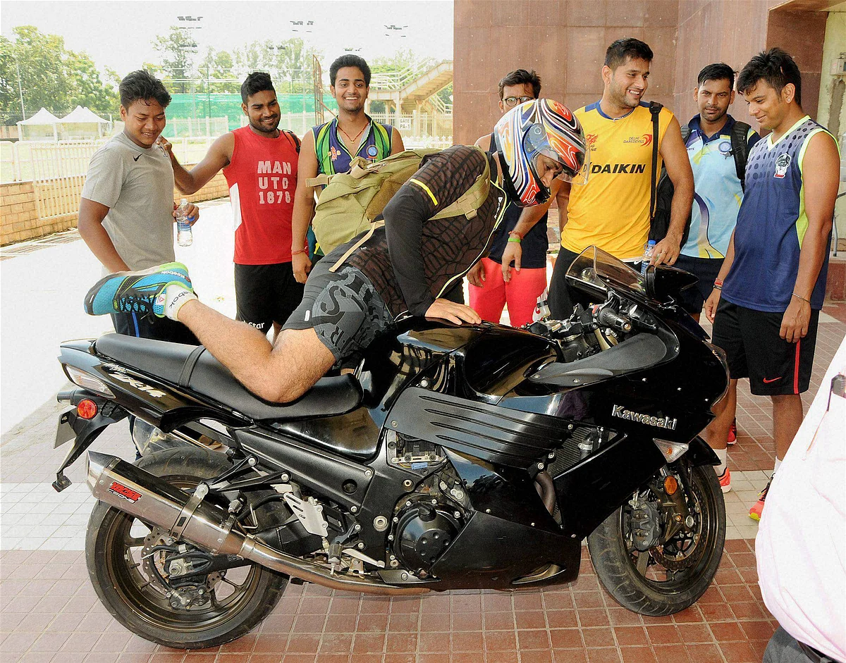Dhurwa: Mahendra Singh Dhoni leaves after a practice session at the Jharkhand State Cricket Association’s (JSCA) International Cricket Stadium on Sunday. (Photo: PTI)