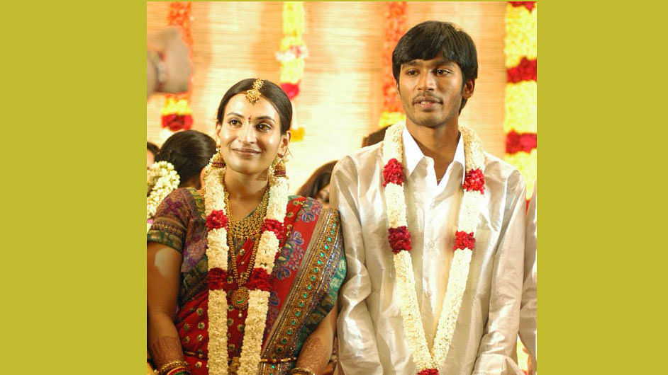 Dhanush and Aishwaryaa Dhanush on their wedding day.