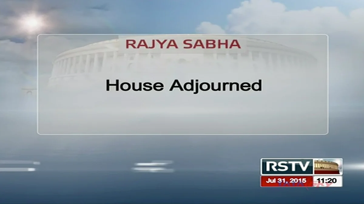 Shot of Rajya Sabha TV after the House was adjourned. (Courtesy: Rajya Sabha TV)