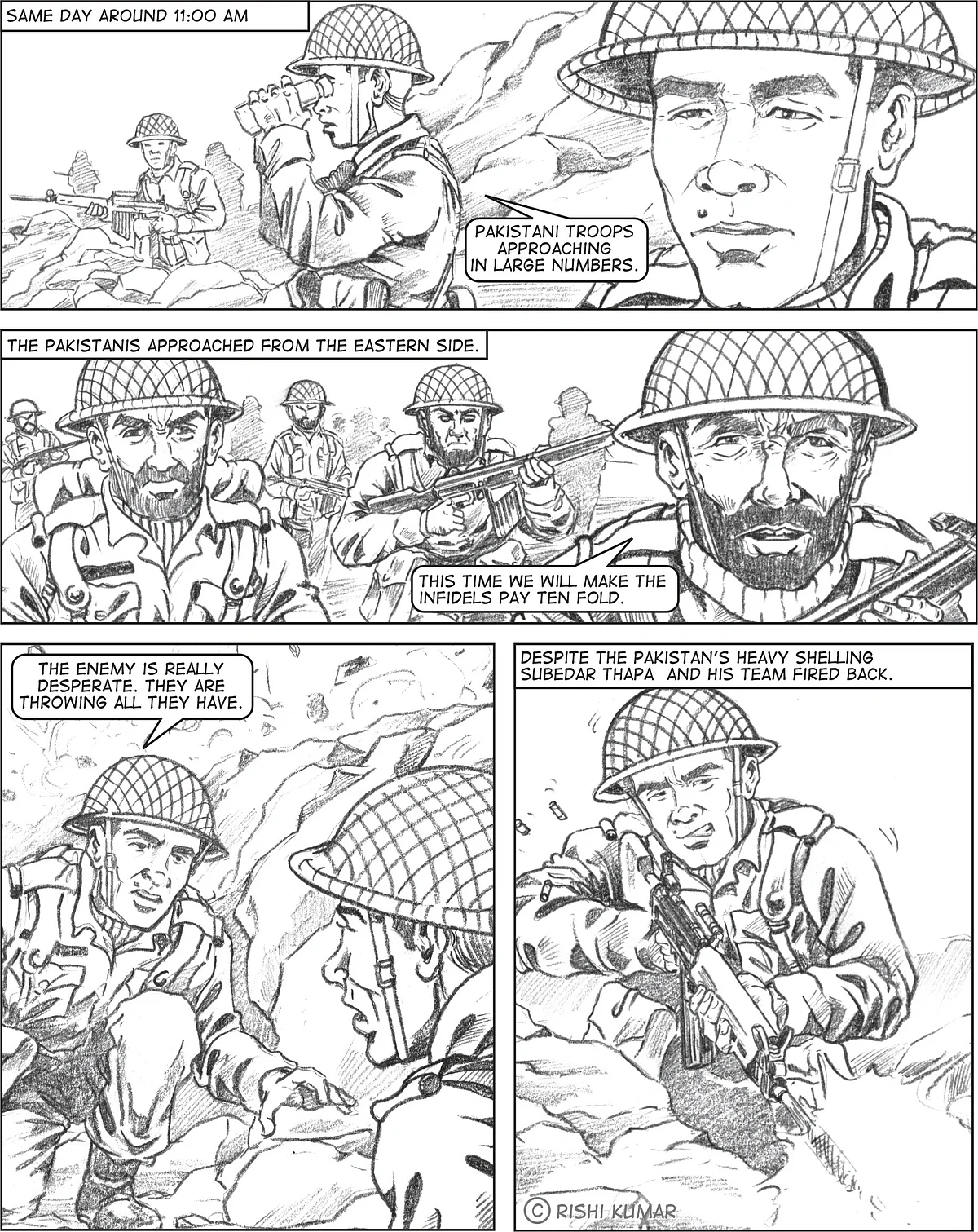 An excerpt from the comic on Subedar Tika Bahadur Thapa.