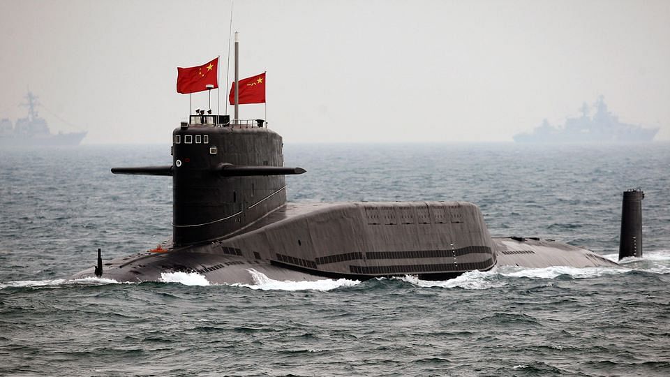 A Chinese nuclear submarine at an international fleet review. (Photo: Reuters)