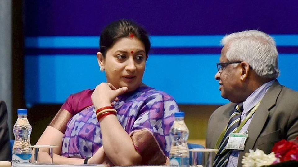 HRD Minister, Smriti Irani, beleaguered with charges that she inflated her otherwise modest educational attainments, may not find the secrets of Sino-Japanese education in the RSS-prescribed texts. (File Photo: Reuters)