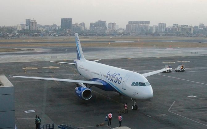 An IndiGo Airlines aircraft arrives at a gate of the domestic airport in Mumbai on 22 February 2012.&nbsp; Image used for representational purposes only.