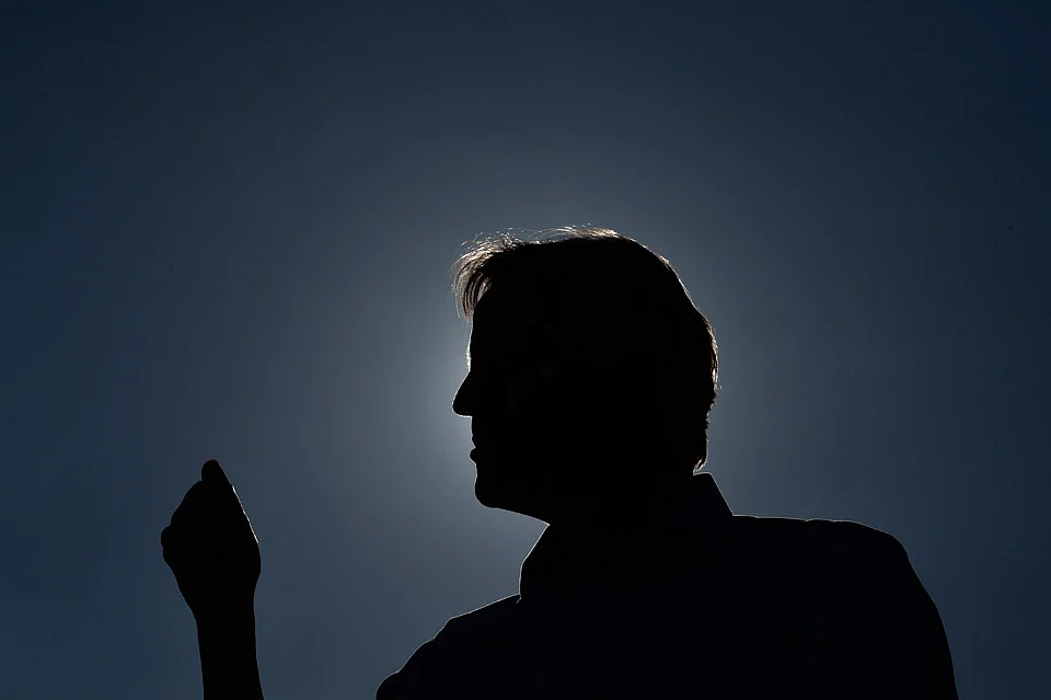Britain’s Prime Minister David Cameron delivers a speech to party activists Warrington Town Football Club in northern England. (Photo: Reuters)
