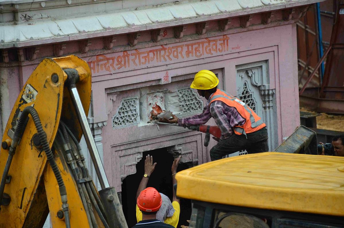 Some temples were demolished for the Jaipur Metro construction, which angered the RSS, leading to today’s chakka jam.