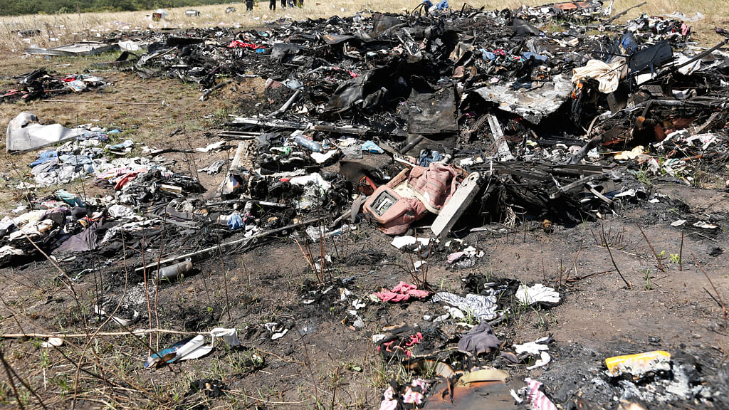 Crash site of the MH17&nbsp;Malaysian Airlines flight. (Photo: Reuters)