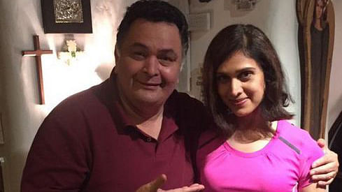 Rishi Kapoor with Meenakshi Sheshadri (Photo: Twitter/chintskap)