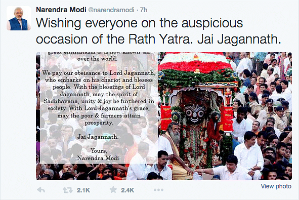 The Rath Yatra of Puri Jagannath commences amid heavy security.