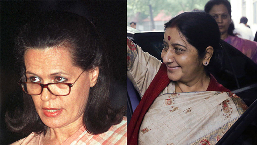 Sonia Gandhi (L) and Sushma Swaraj have a rivalry that goes back decades. (Photos: Reuters)