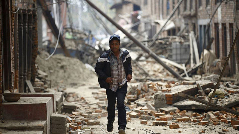 Nepal was jolted with earthquake of 7.9 magnitude on the&nbsp;Ritcher scale. (Photo: Reuters)