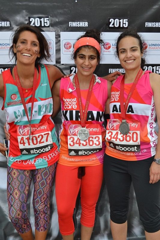 

Kiran Gandhi, who has played drums for singer M.I.A.  ran the London Marathon without a tampon to raise awareness.