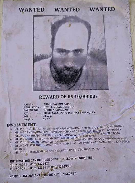 Qayoom Najar, Kashmir’s most notorious militant, heads a splinter Hizbul group. Who is he?
