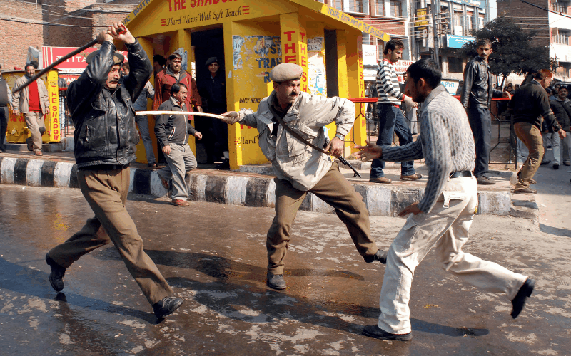 National Crime Records Bureau statistics show more policemen are injured during a lathi charge than civilians. 