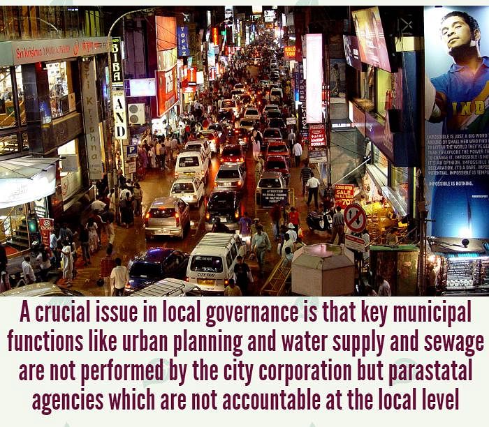 Rapid urbanisation struggles to keep pace with infrastructural development, an issue BBMP civic polls should address.