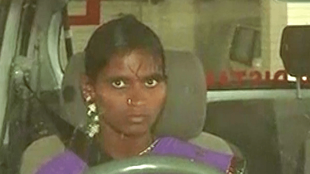 Woman driver in Hyderabad. (Photo: ANI screengrab)
