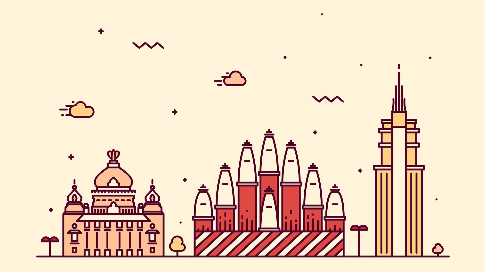 Bangalore skyline - vector illustration. (Image: iStock)
