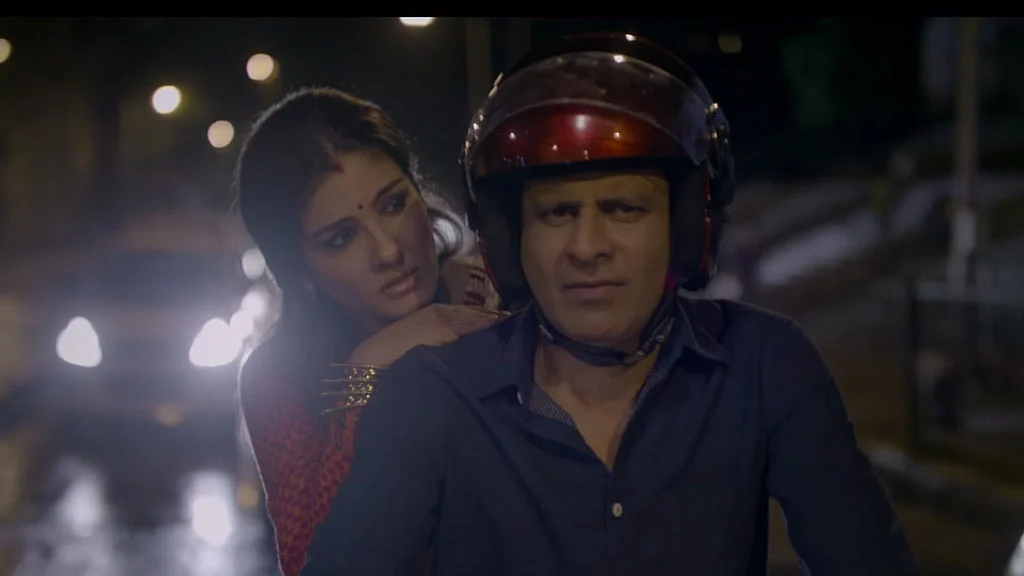 Screen shot from Raveena Tandon and Manoj Bajpayee’s short film