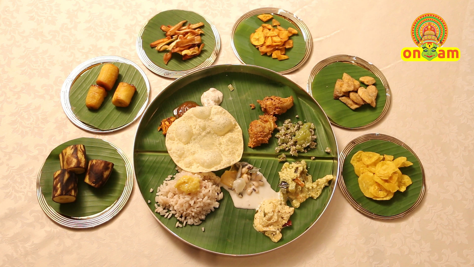 The grand Onam Sadhya feast.