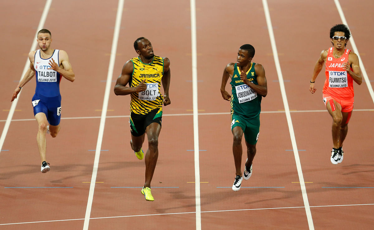 Jamaica’s Usain Bolt crossed the 200m finish line with a timing of 19.95 seconds, while Gatlin managed in 19.87s.