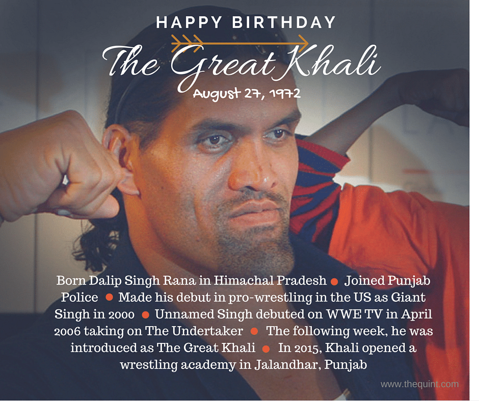 The famous Indian wrestler celebrates his 43rd birthday today.