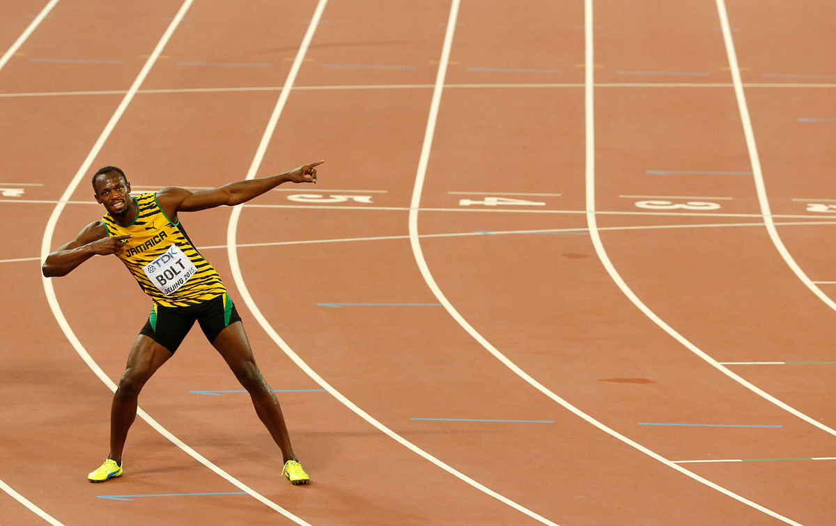 Usain Bolt crossed the line in 9.79 seconds, ahead of Justin Gatlin who clocked 9.80s.