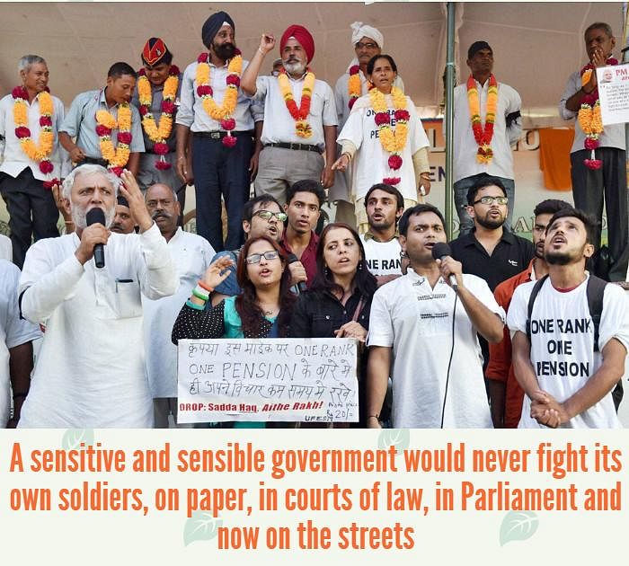 Civil society must come to the aid of distressed soldiers battling for their right to OROP, writes Suresh Bangara.