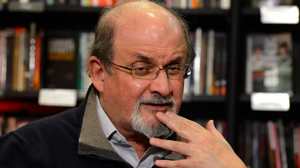 <div class="paragraphs"><p>A recent photo of Salman Rushdie, author of <em>Satanic Verses. </em></p></div>