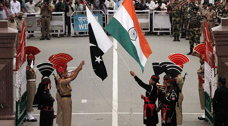 File photo of a drill being carried out at the Wagah Border in Punjab. (Photo: PTI)