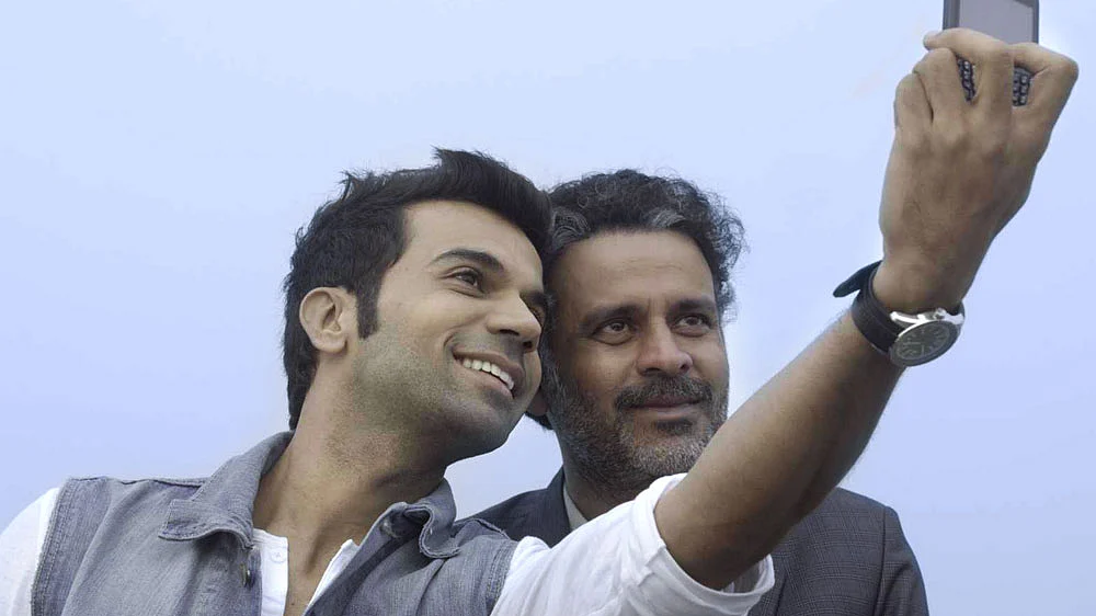 Rajkummar Rao and Manoj Bajpayee in a scene from Hansal Mehta’s <i>Aligarh</i>