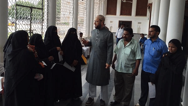 The firebrand AIMIM chief Asaduddin Owaisi can turn out to be BJP’s wildcard if he is able to split the traditional Muslim vote bank before the Bihar assembly polls. (Photo courtesy: @asadowaisi)