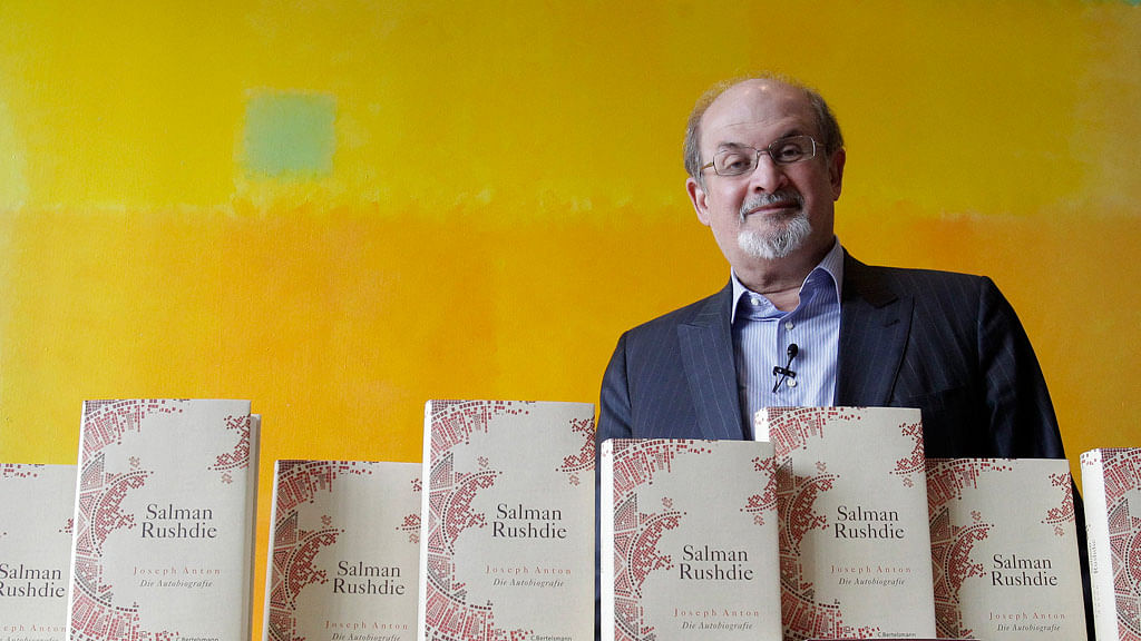 <div class="paragraphs"><p>Salman Rushdie at a promotional event for his autobiography <em>Joseph Anton </em>in Berlin.  </p></div>