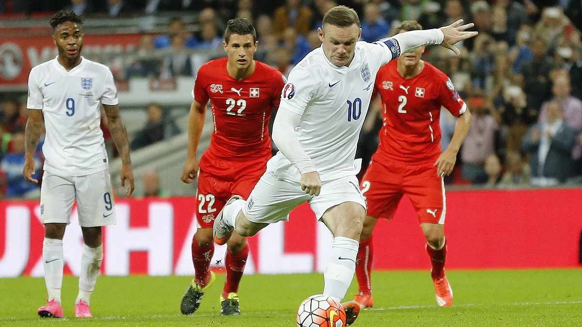 Wayne Rooney in action against Switzerland in the Euro qualifiers on Tuesday. (Photo: AP)