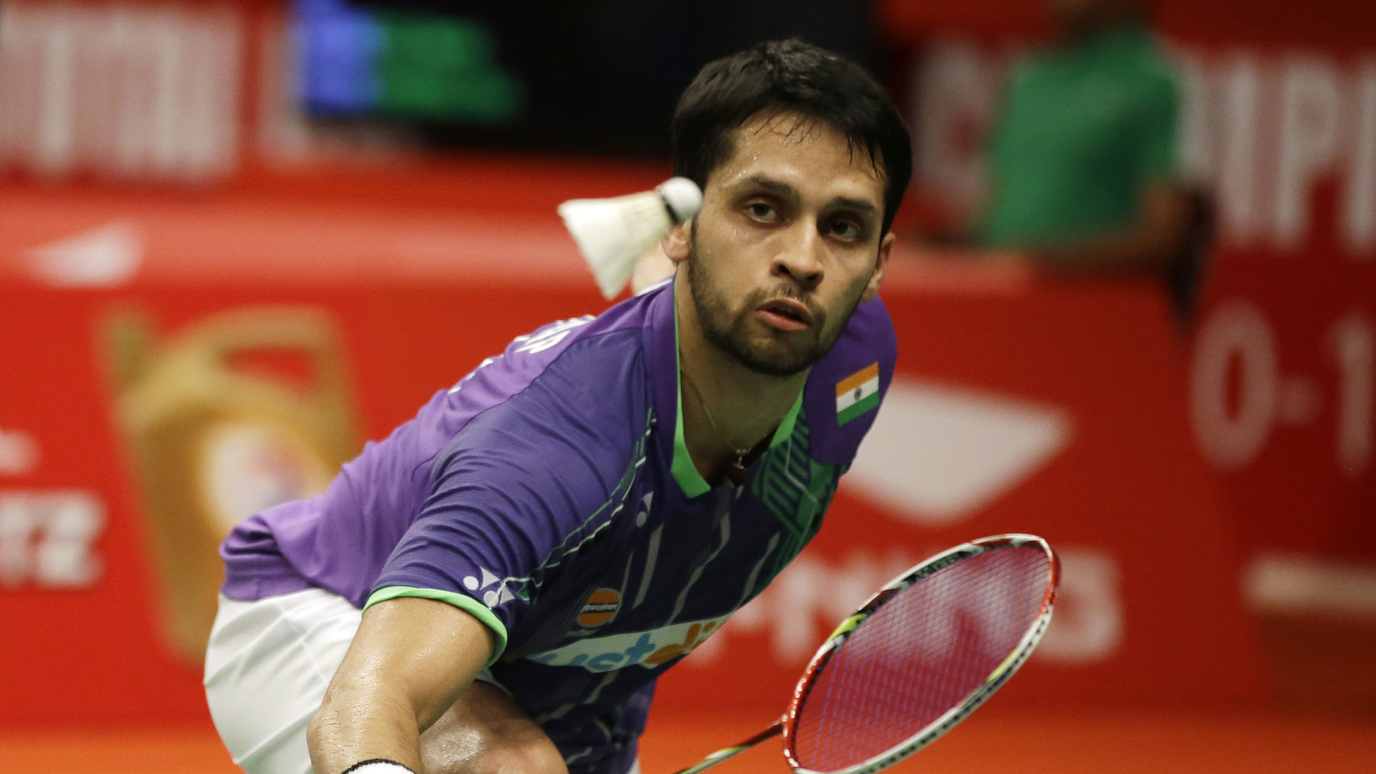 Parupalli Kashyap in action at the Badminton World Federation Championship in August.