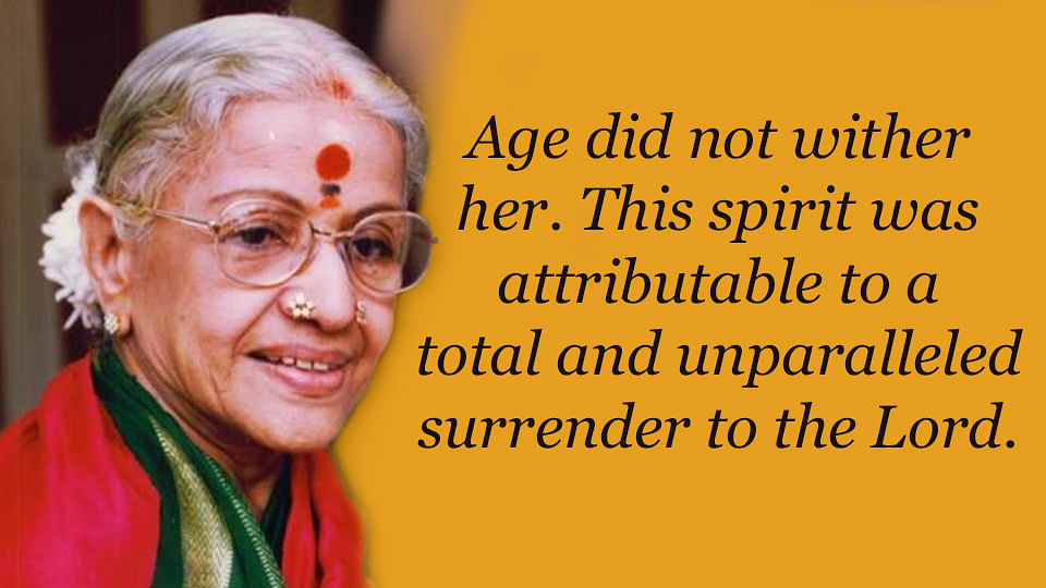 On the occasion of the legendary vocalist MS Subbulakshmi’s death anniversary, a tribute by RK Raghavan.