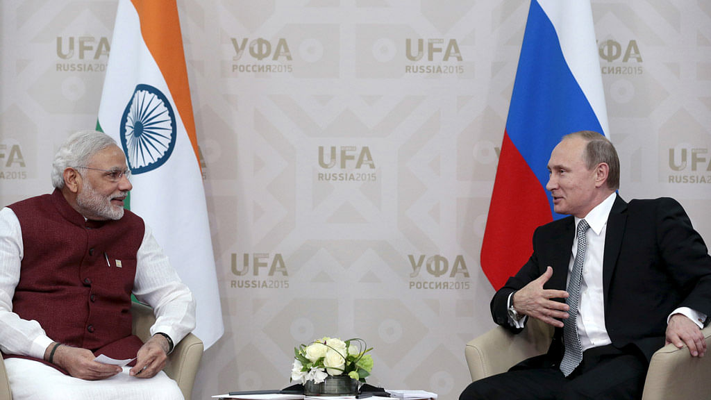 Russian President Vladimir Putin (R) meets with&nbsp;Prime Minister Narendra Modi in Ufa, Russia. (Photo: Reuters)