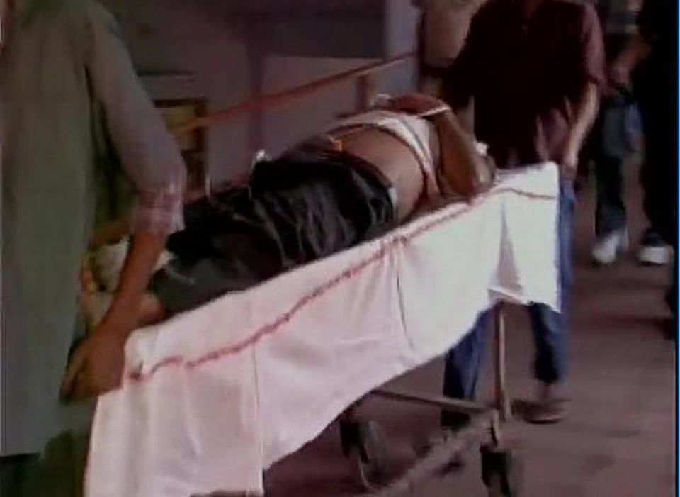CBI Additional SP Bindu Shekhar Jha brought to hospital. (Photo: ANI screengrab)