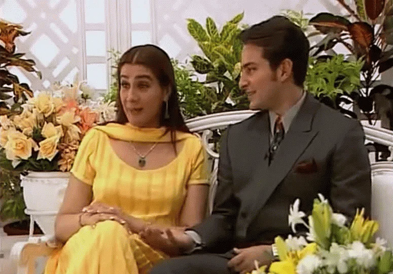 A young Saif Ali Khan with then wife Amrita Singh