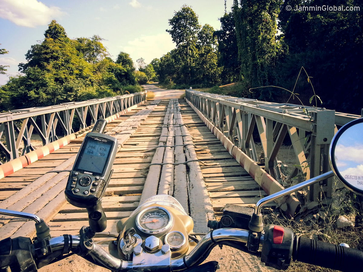 

Crossing over a hundred wooden bridges in remote western Myanmar. How good is your balance? (Photo: Jay Kannaiyan)