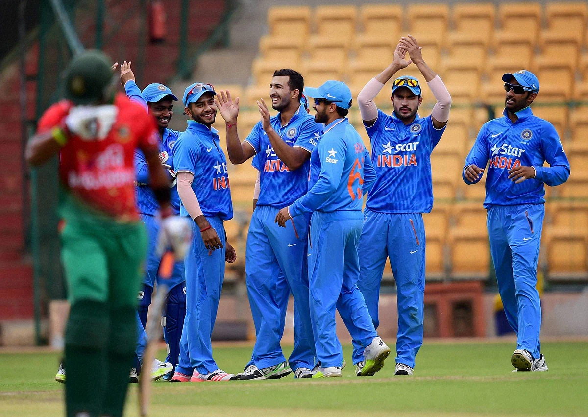 Suresh Raina and other probables for the T20 team are currently playing an ‘unofficial ODI series’ against Bangladesh A in Bangalore. (Photo: PTI)