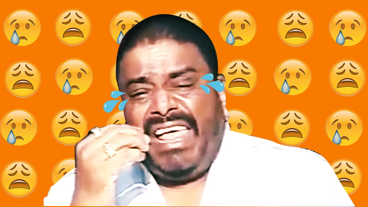 Boohoo! Anil Kumar Sadhu, LJP & Dalit Sena leader, Ramvilas Paswan’s son-in-law, crying. (Photo: Kunal Mehra/The Quint)