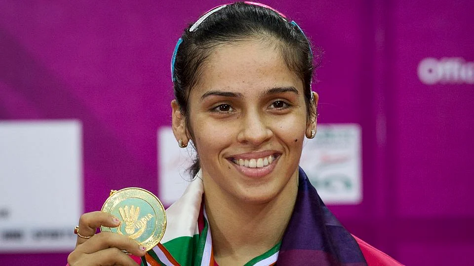 Saina with her Indian Open Super Series medal. (Photo: AP)