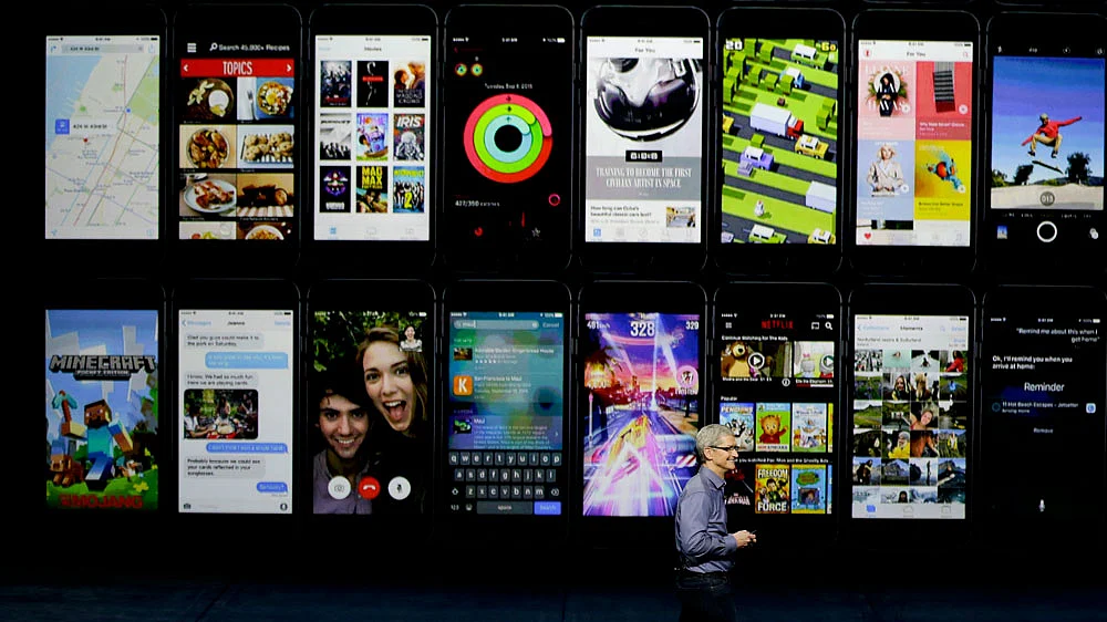 Apple CEO Tim Cook discusses Apple TV product advancements. (Photo: AP)