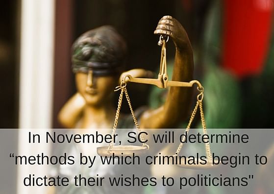 Supreme Court has taken up the task to determine the reasons “why politics is increasingly criminalised”.
