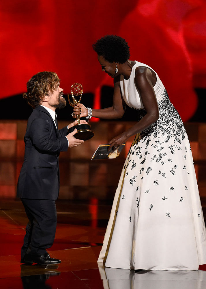 

Game of Thrones wins Emmy for best drama. Peter Dinklage wins Supporting Actor for the role of Tyrion Lannister