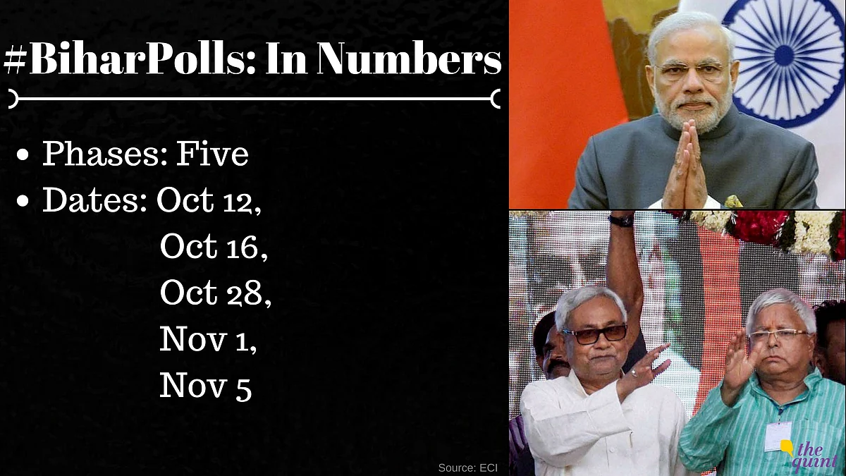 Battle for Bihar in 5 Phases, Counting on Nov 8