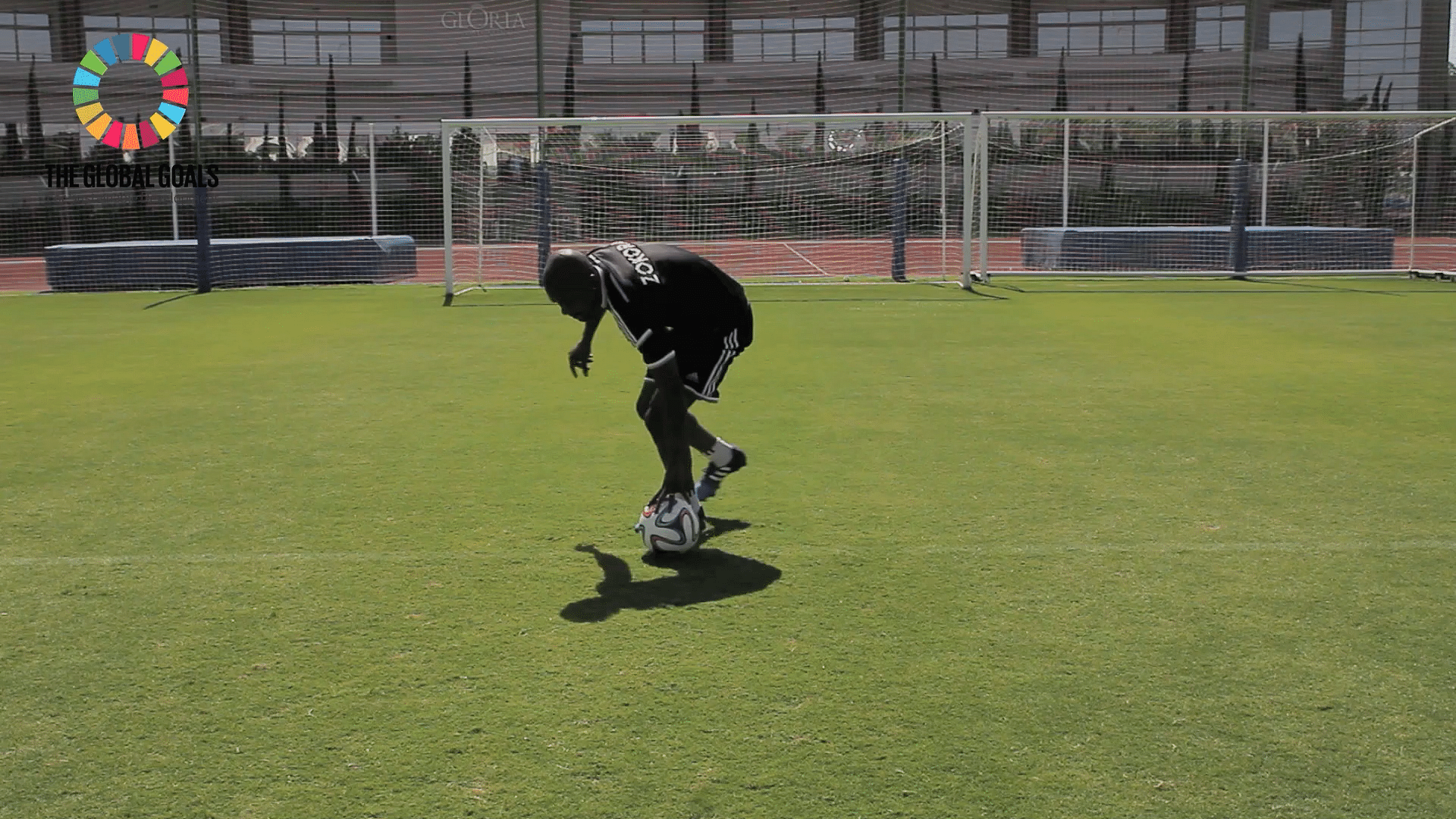 FC Pune City’s Didier Zokora takes the Dizzy Penalty Challenge.&nbsp;