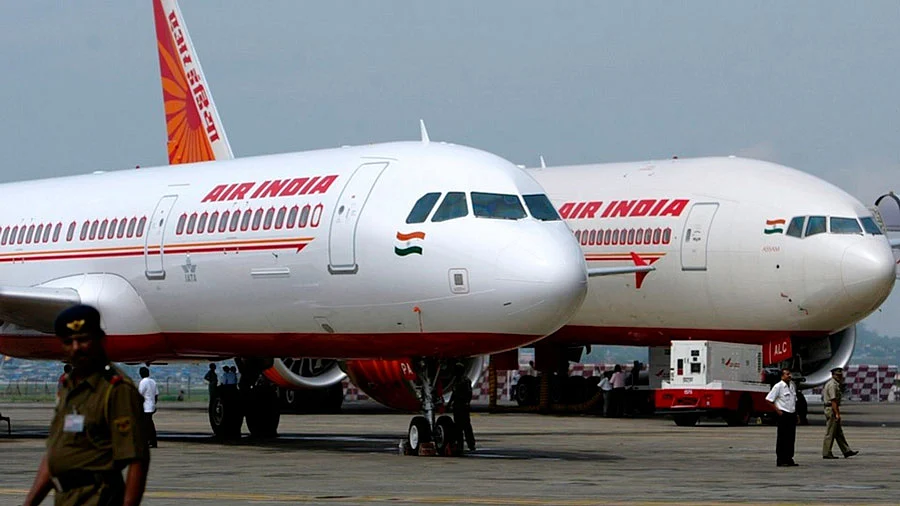 Air India planes stand at the Indira Gandhi International Airport, New Delhi. Representation Image.